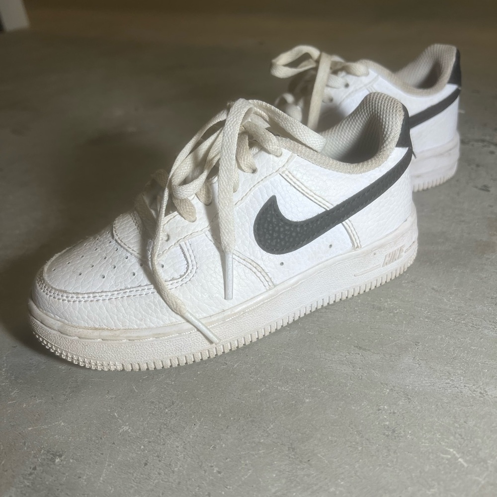 Nike White Sneakers with Black Swoosh